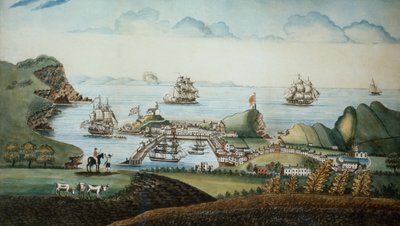 イルフラクームの眺め、デボン、1842（ペンとトイレ）（72971ペア） 作： J Walters